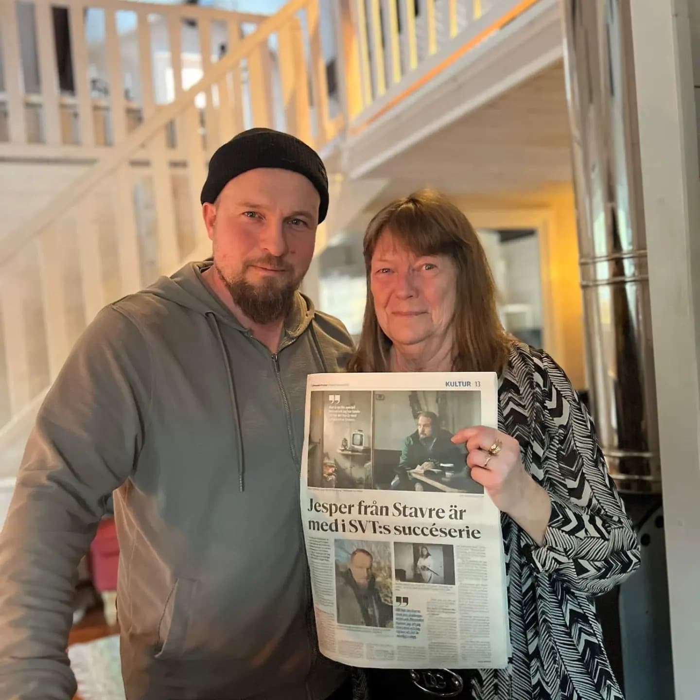 Jesper Sjölander med sin mamma